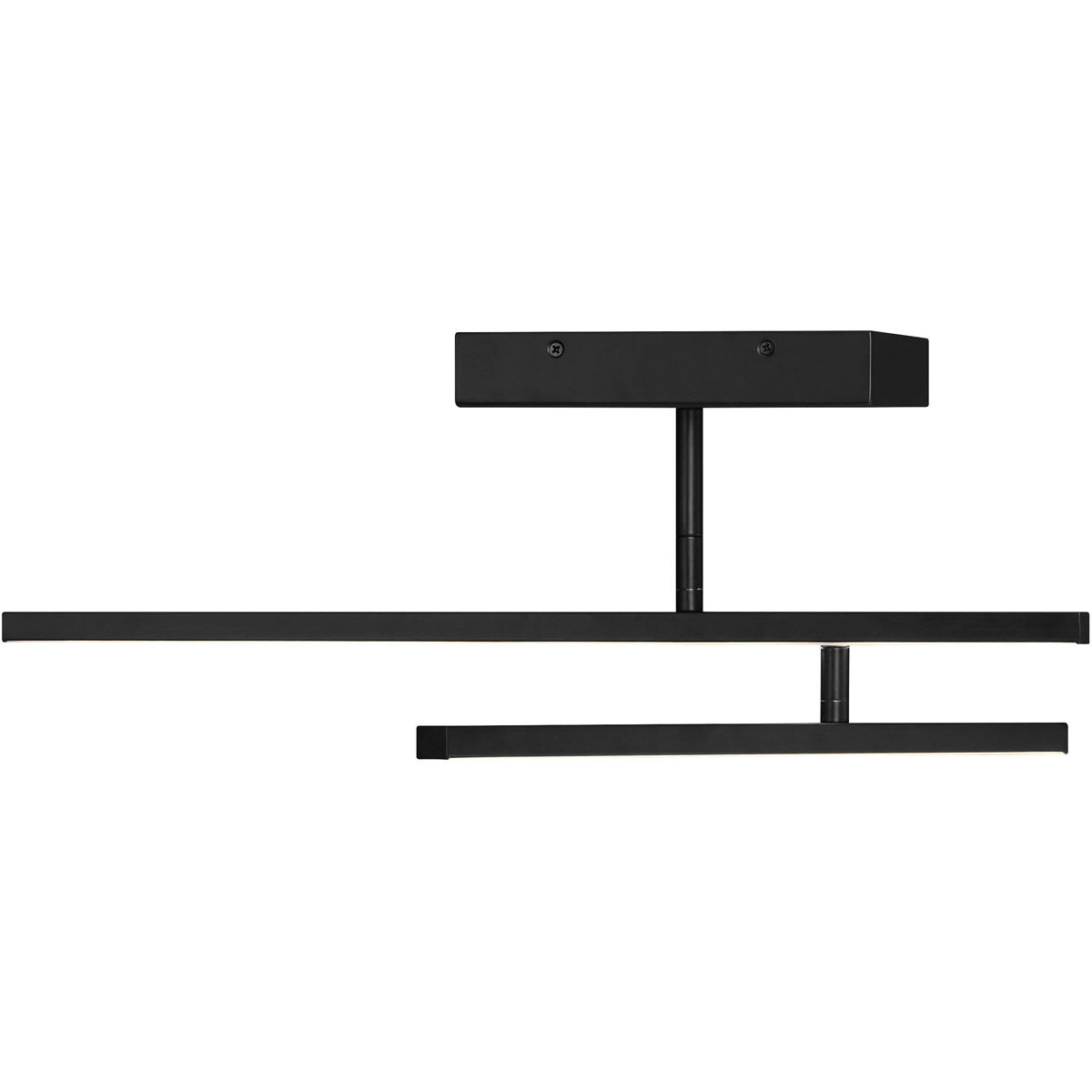 Duo LED 4.75 inch Matte Black Semi-Flush Mount Ceiling Light